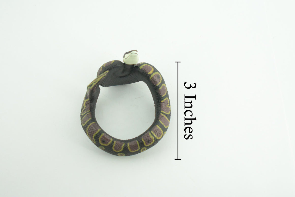 Python Snake Bracelet, Snake Wrist Band, Plastic Reptile, Educational, Realistic, Beautiful Design, Figure, Lifelike, Replica, Gift, 3" RI72 B663 