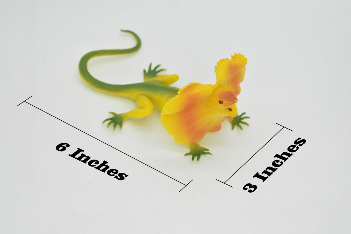 Lizard, 3 Piece Set,  Very Realistic Rubber Reproduction, Hand Painted Figurines,    7"    RI17 B259