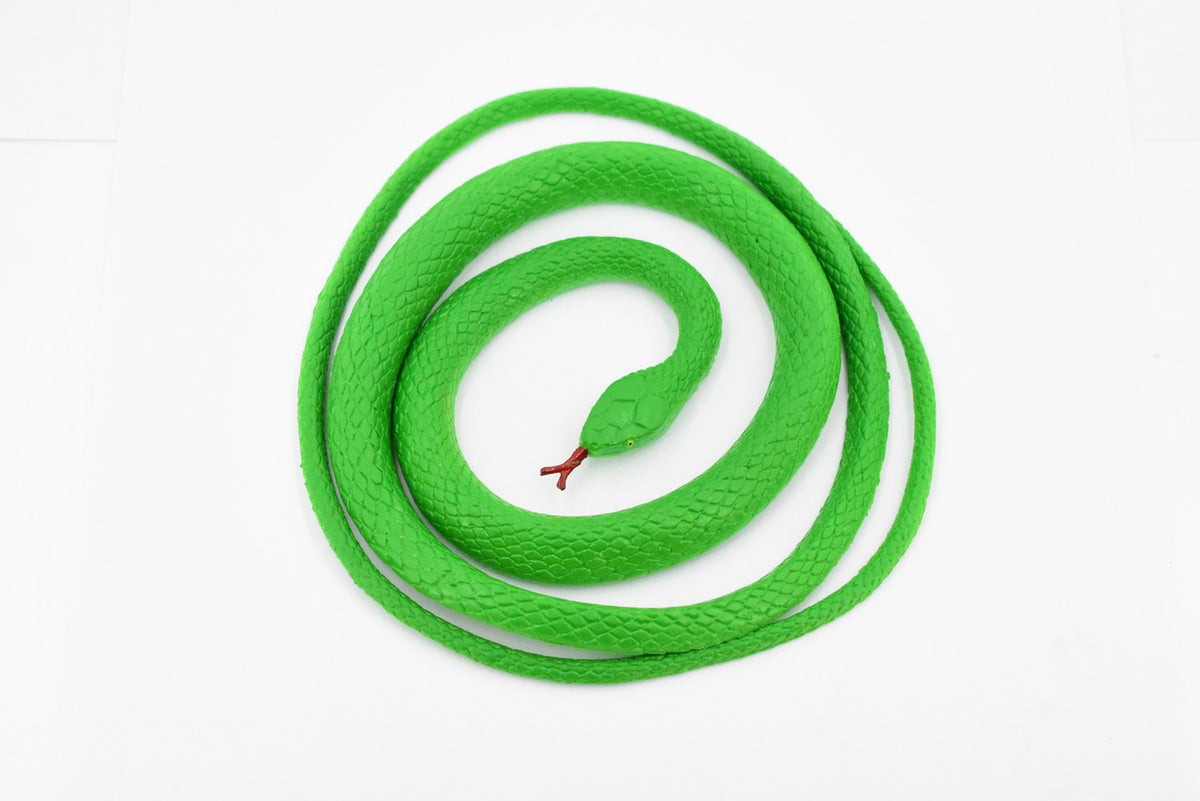Snake, Green, Rubber Reptile, Educational, Realistic Hand Painted, Figure, Lifelike Model, Figurine, Replica, Gift,       36"       F3581 B355