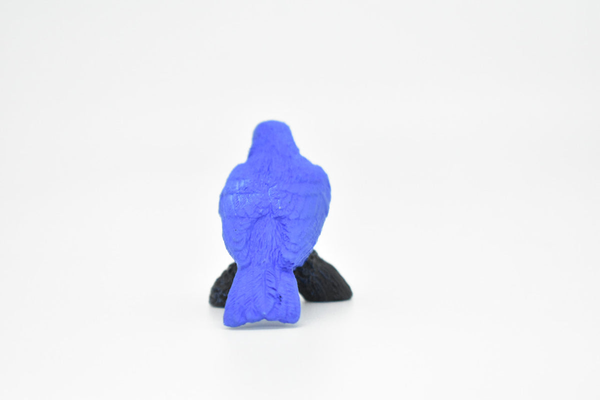 Indigo Bunting, Rubber Bird, Educational, Realistic, Hand Painted, Figure, Lifelike Model, Figurine, Replica, Gift,     2"    F3393 B27