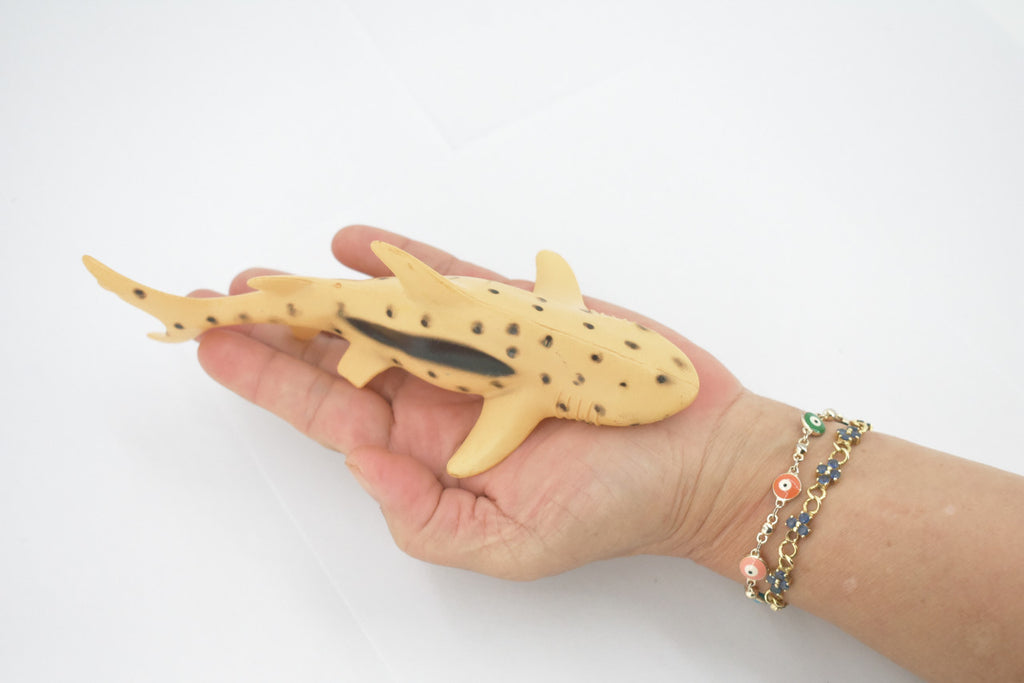 Shark, Zebra Shark, High Quality, Hand Painted, Rubber Fish, Realistic, Figure, Model, Replica, Toy, Kids, Educational, Gift,    7 Inches