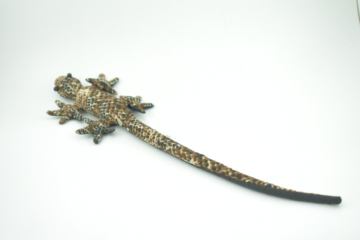 Lizard, Reptiles, Brown, Hand Made In Thailand, Sand Creatures, Paper Weight, Bean Bag, Cornhole, Game, Toy, Kids, Educational, Gift,  16  Inches.    TH44 BB305