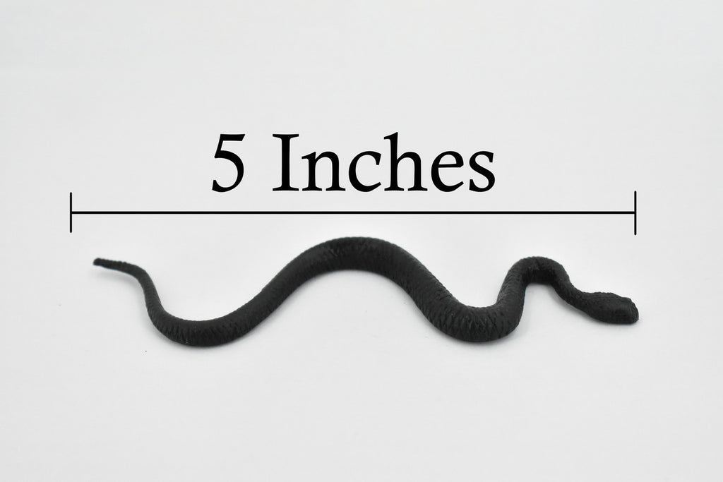 North American Racer, Snake, Rubber Reptile, Educational, Realistic Hand Painted, Figure, Lifelike Model, Figurine, Replica,  4 1/2 Inches.