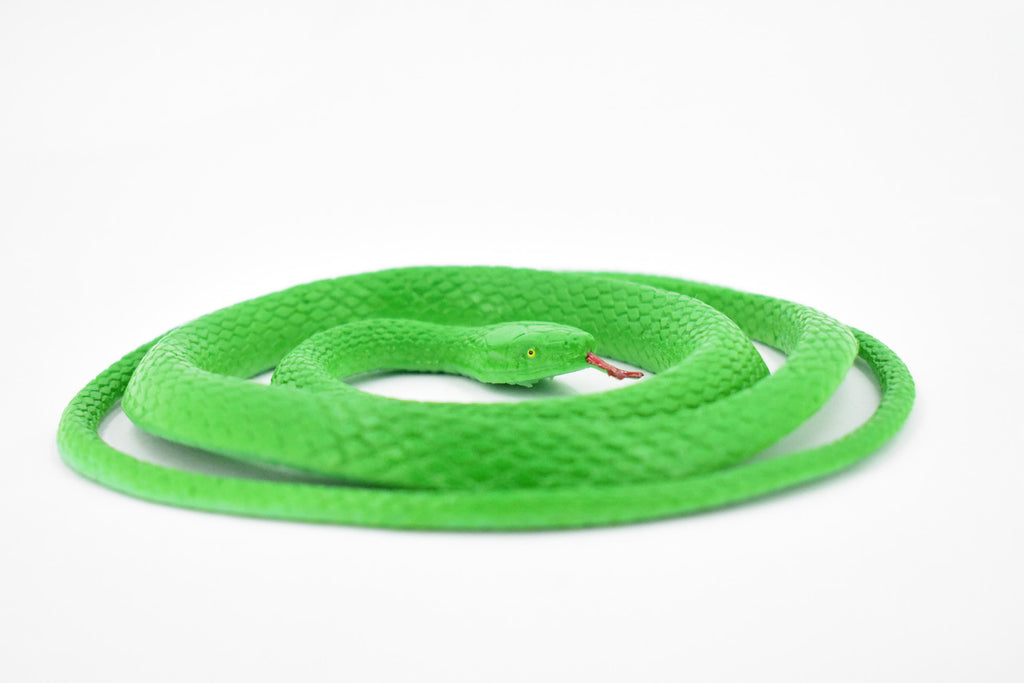 Snake, Green, Rubber Reptile, Educational, Realistic Hand Painted, Figure, Lifelike Model, Figurine, Replica, Gift,       36"       F3581 B355