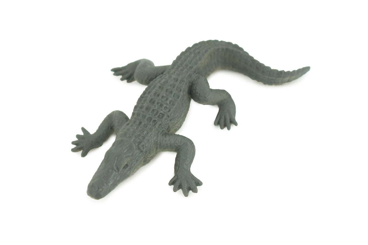 Alligator, Rubber Reptile, Educational, Realistic, Crocodile, Figure, Lifelike Model, Figurine, Replica, Toys, Kids, Gift, 3 Inches. 