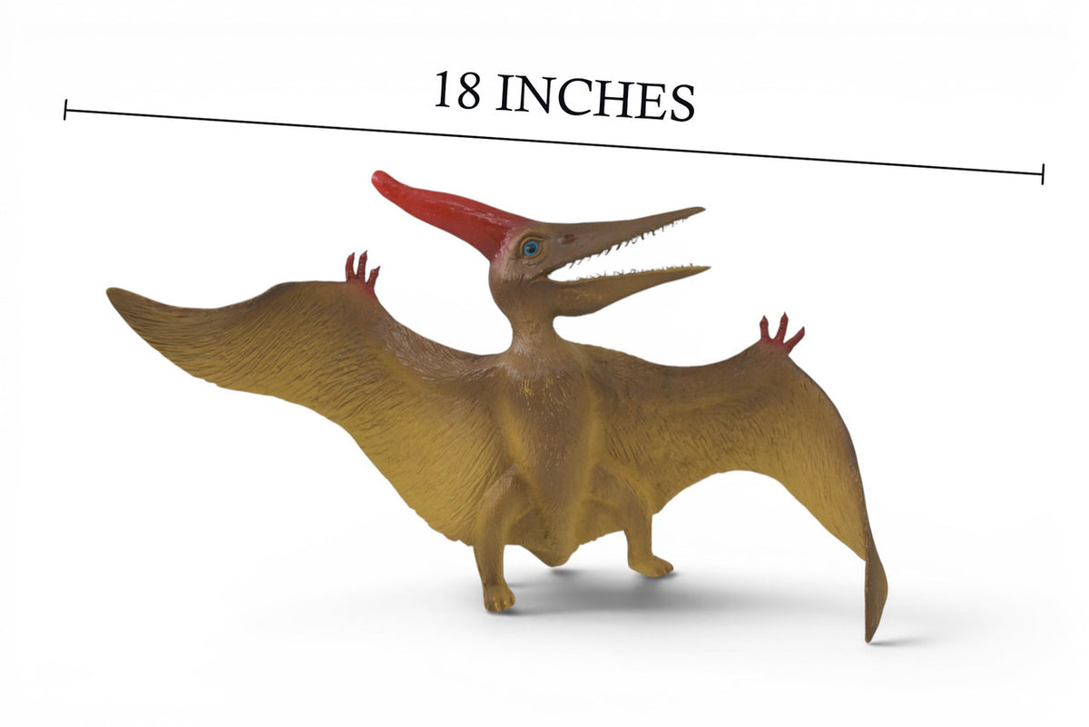 Pteranodon, Pterosaur, Cretaceous Dinosaur, Hand Painted, Educational, Museum Quality, Realistic, Rubber, Diorama Model, Figure, Toys, Kids, Gift, 18 Inches. IM32 B659