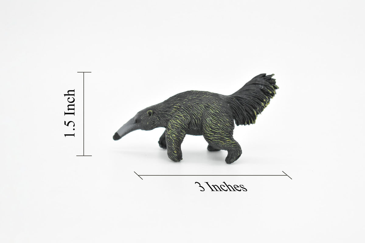 Anteater, Baby, Vermilingua, Very Nice Design, Hand Painted, Educational, Rubber Animal, Realistic Toy Figure, Diorama Model, Kids,  3 Inches.