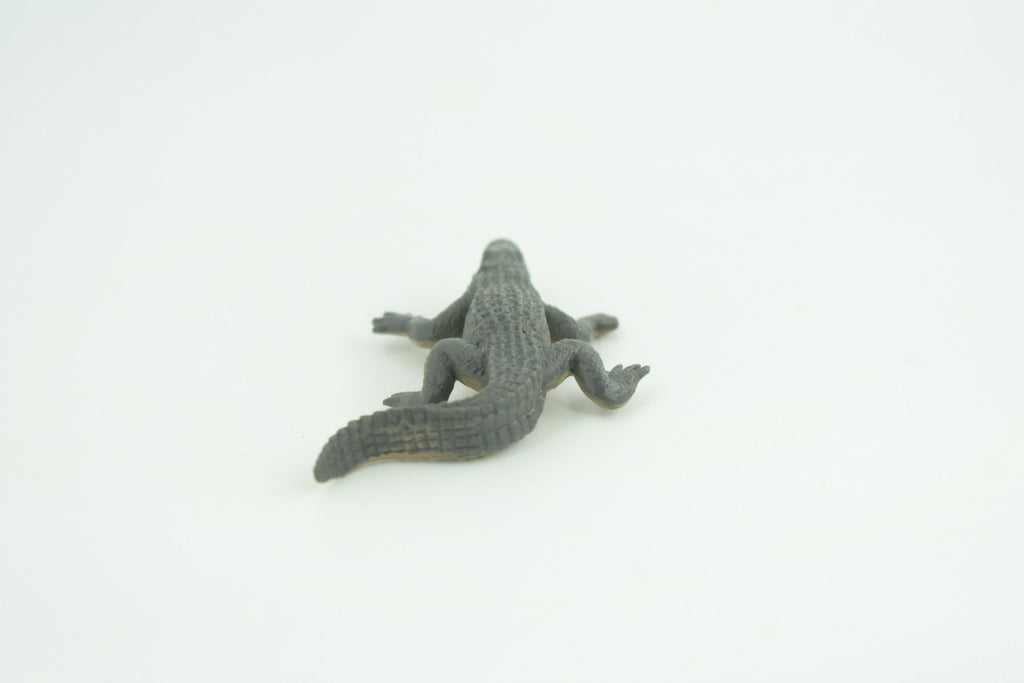 Alligator, American, Rubber Reptile, Educational, Realistic, Hand Painted, Crocodile, Figure, Lifelike Model, Diorama Figure, Replica,Toys, Kids, Gift,     3 Inches.     SF87 B33