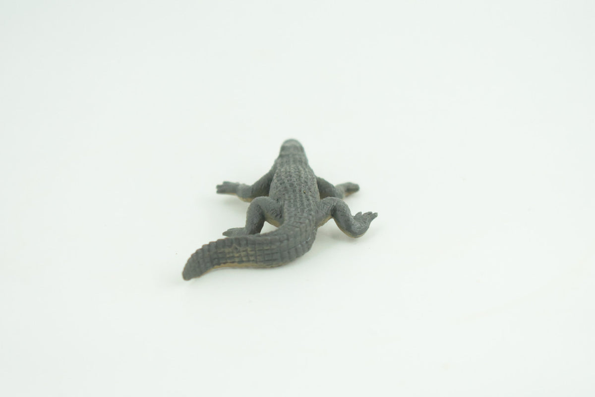 Alligator, American, Rubber Reptile, Educational, Realistic, Hand Painted, Crocodile, Figure, Lifelike Model, Diorama Figure, Replica,Toys, Kids, Gift,     3 Inches.     SF87 B33