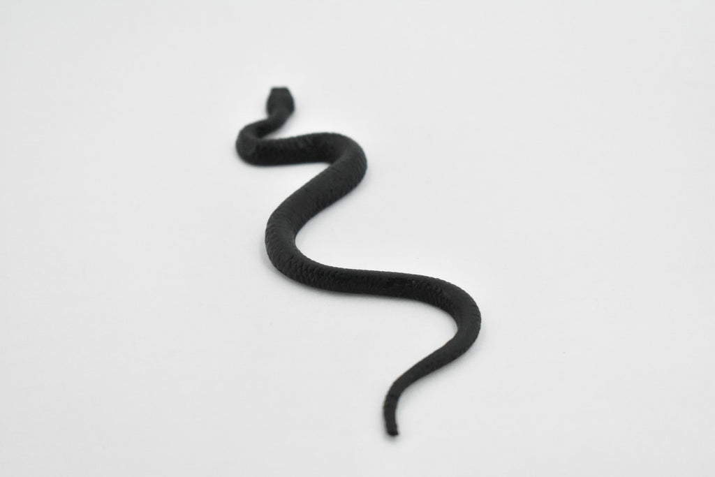 North American Racer, Snake, Rubber Reptile, Educational, Realistic Hand Painted, Figure, Lifelike Model, Figurine, Replica, Gift,    4 1/2 Inches.     F3050 B364