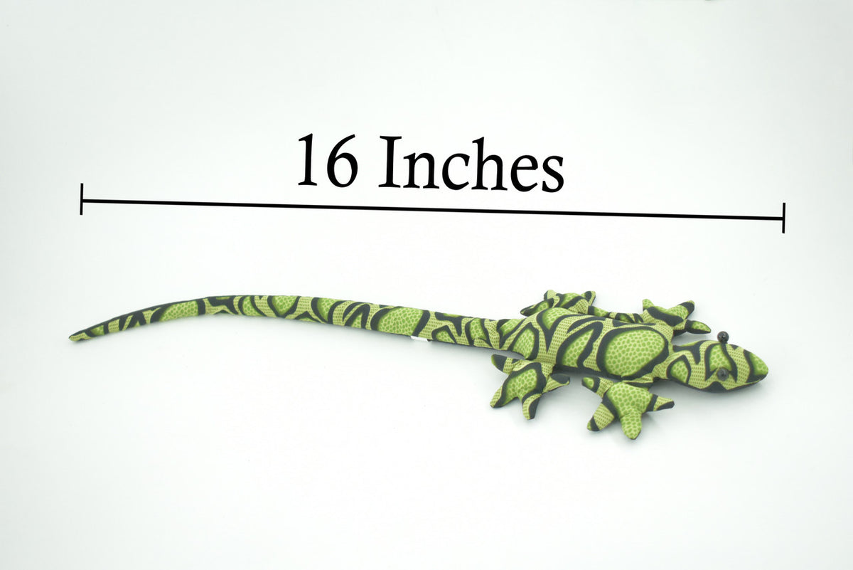 Lizard, Reptiles, Green, Hand Made In Thailand, Sand Creatures, Paper Weight, Bean Bag, Cornhole, Game, Toy, Kids, Educational, 16  Inches. 