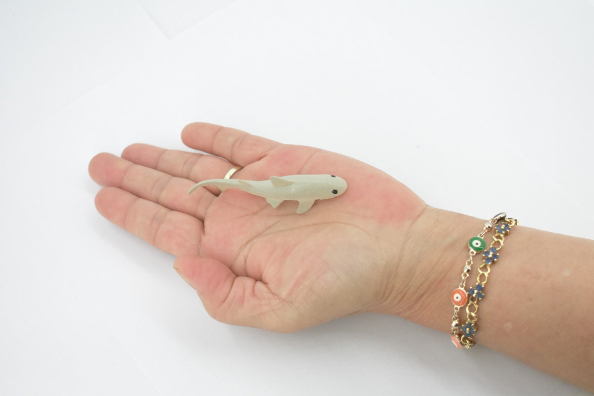Short-tail nurse shark, High Quality Rubber, Fish Design, Hand Painted, Educational, Realistic, Diorama Figure, Model, Replica,  Gift,      3 Inches.