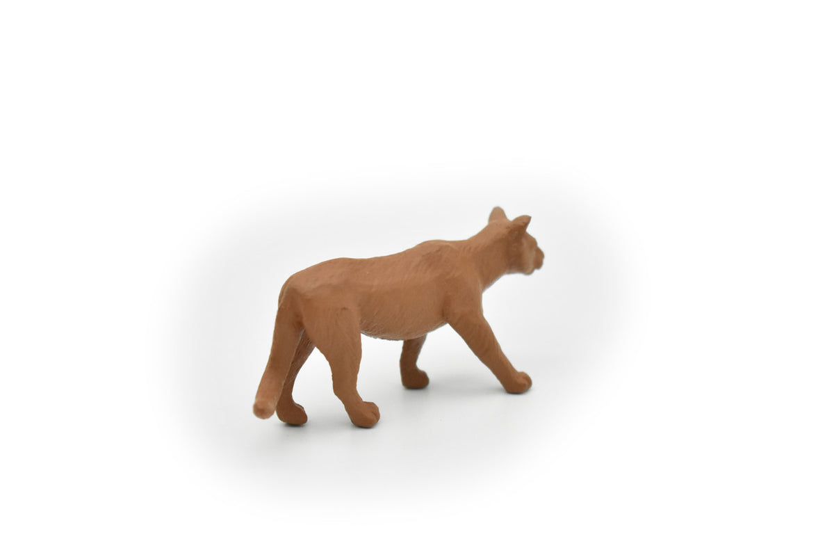 Mountain Lion, Puma, Cougar, Nice Rubber Animal, Educational, Realistic Cat, Hand Painted, Figure, Lifelike Model, Replica, Gift,   2 1/2 Inches   F1513 B103