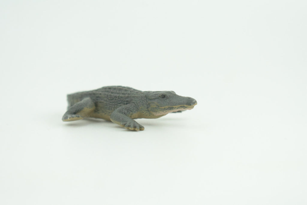 Alligator, American, Rubber Reptile, Educational, Realistic, Hand Painted, Crocodile, Figure, Lifelike Model, Diorama Figure, Replica,Toys, Kids, Gift,     3 Inches.     SF87 B33
