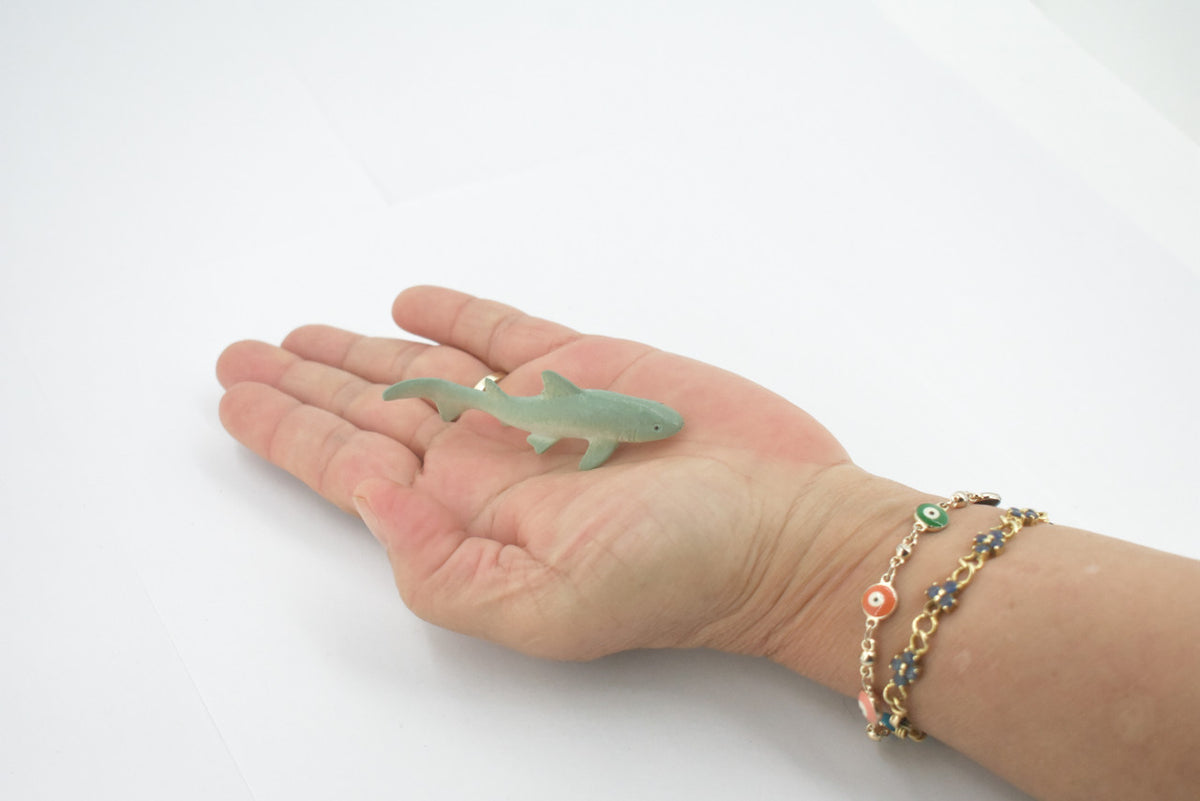 Grey Nurse Shark, High Quality Rubber, Fish Design, Hand Painted, Educational, Realistic, Diorama Figure, Model, Replica,  Gift,      3 Inches.