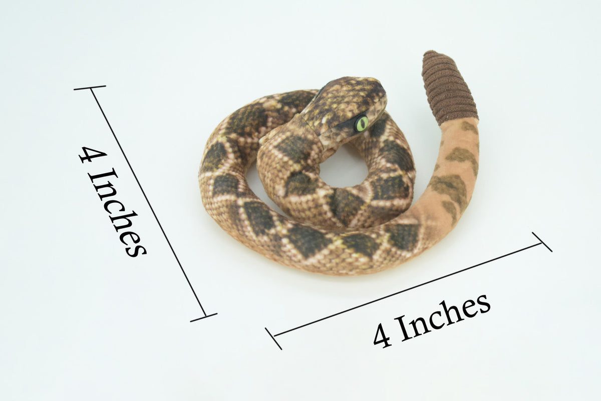 Rattlesnake Finger Puppet, Very Nice Plush Snake, Stuffed Animal, Educational, Realistic, Lifelike Model, Gift,    5"   FM08 B235