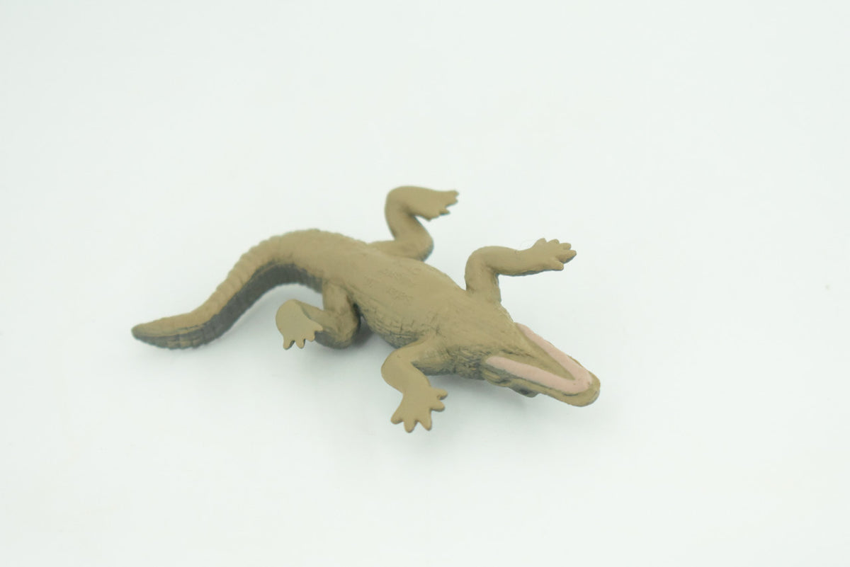 Alligator, American, Rubber Reptile, Educational, Realistic, Hand Painted, Crocodile, Figure, Lifelike Model, Diorama Figure, Replica,Toys, Kids, Gift,     3 Inches.     SF87 B33