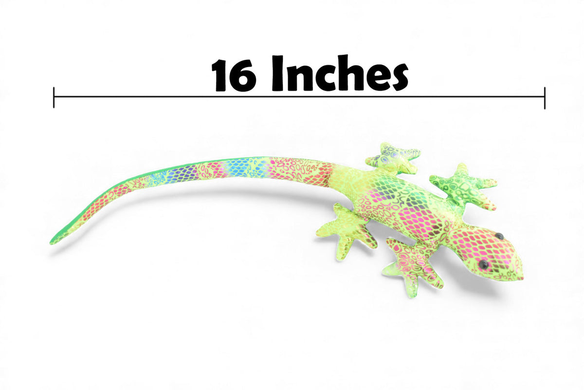 Lizard, Reptiles, Green, Hand Made In Thailand, Sand Creatures, Paper Weight, Bean Bag, Cornhole, Game, Toy, Kids, Educational, Gift, 16 Inches. TH67 BB301