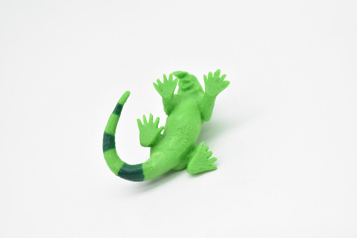 Iguana, Lizard, Plastic Reptile Design, Educational, Hand Painted, Realistic Figure, Lifelike Model, Toy, Kids, Gift,     2 1/2 Inches.   CWG239 B306