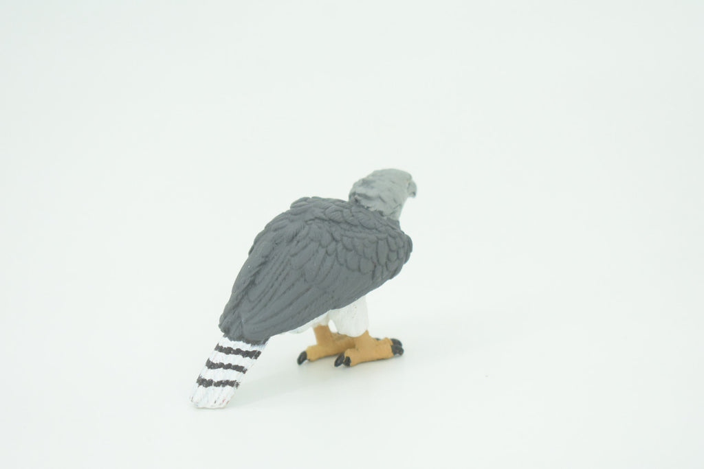 Eagle, Great Harpy Eagle, Harpia harpyja, Hand Painted, Educational, Rubber Animal, Realistic Figure, Lifelike, Gift,    2 1/2"    SF34 B44