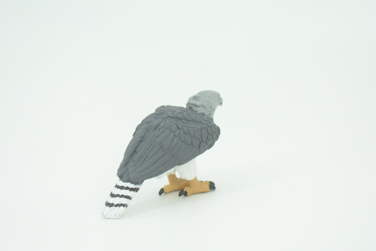 Eagle, Great Harpy Eagle, Harpia harpyja, Hand Painted, Educational, Rubber Animal, Realistic Figure, Lifelike, Gift,    2 1/2"    SF34 B44