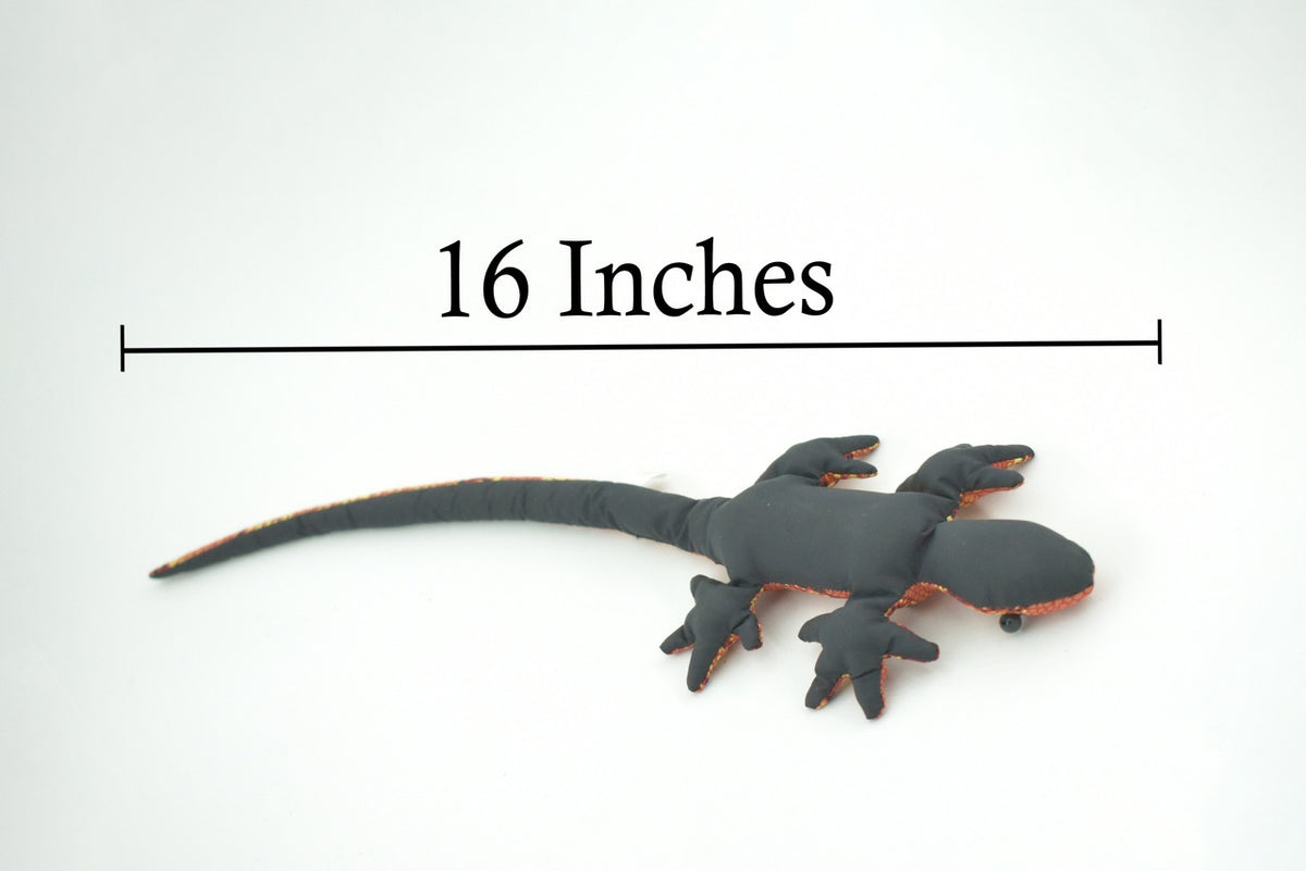 Lizard, Reptiles, Red, Hand Made In Thailand, Sand Creatures, Paper Weight, Bean Bag, Cornhole, Game, Toy, Kids, Educational,  16  Inches.