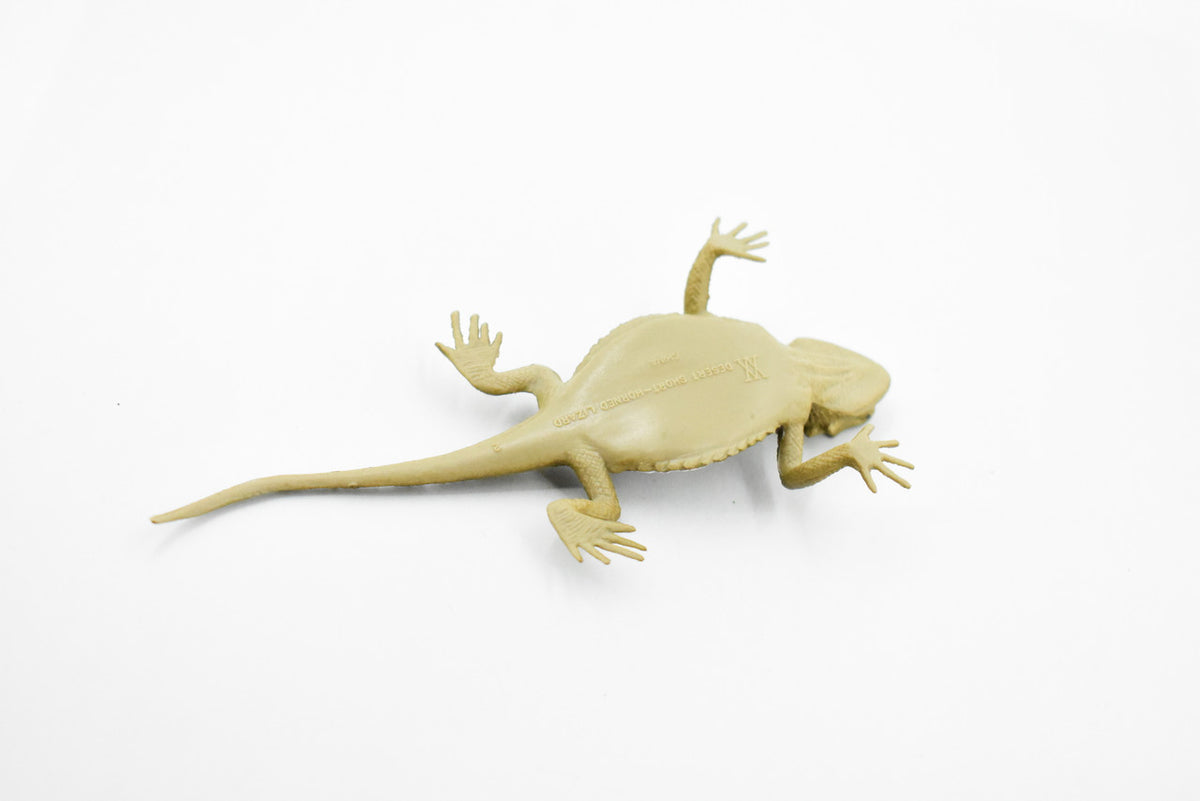 Lizard, Desert Short-Horned Lizard, Horned Toad, Museum Quality, Rubber Reptile, Toy, Educational, Realistic, Figure, Lifelike Model, Replica, Gift,  5"     F6108 B381
