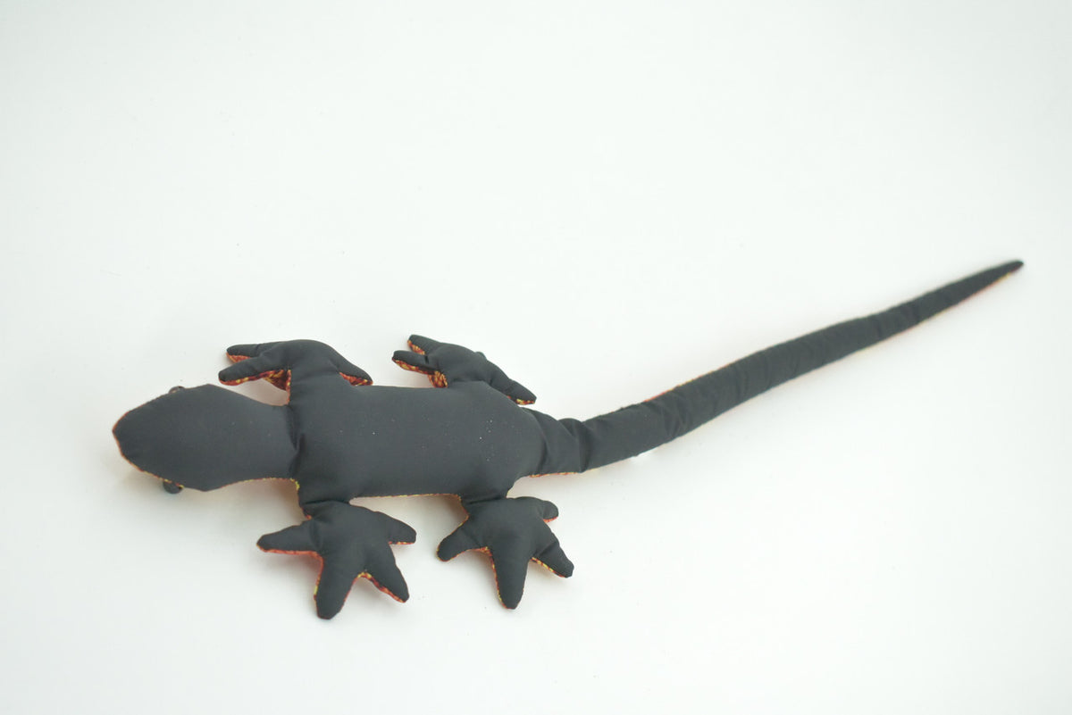 Lizard, Reptiles, Red, Hand Made In Thailand, Sand Creatures, Paper Weight, Bean Bag, Cornhole, Game, Toy, Kids, Educational, Gift,  16  Inches.  TH41 BB305