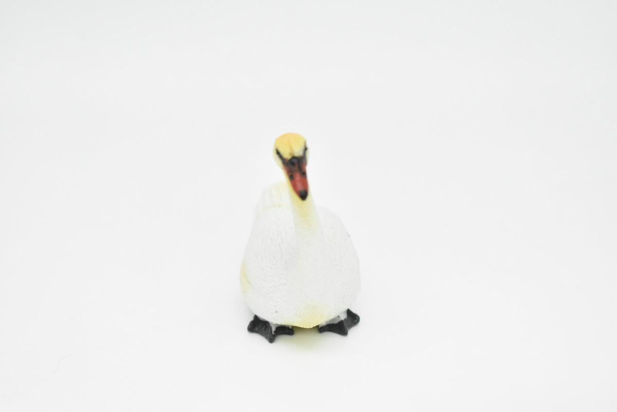 White Swan, Museum Quality, Realistic, Plastic, Bird Design, Educational, Hand Painted, Figure, Lifelike, Diorama Model, Figurine, Replica, Toy, Gift,      2 1/2 Inches     CWG192 BB45