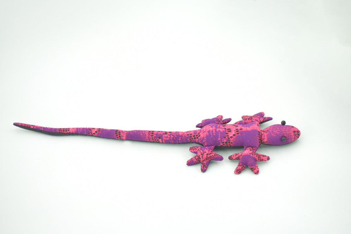 Lizard, Reptiles, Purple, Hand Made In Thailand, Sand Creatures, Paper Weight, Bean Bag, Cornhole, Game, Toy, Kids, Educational, Gift,  16  Inches.   TH40 BB305