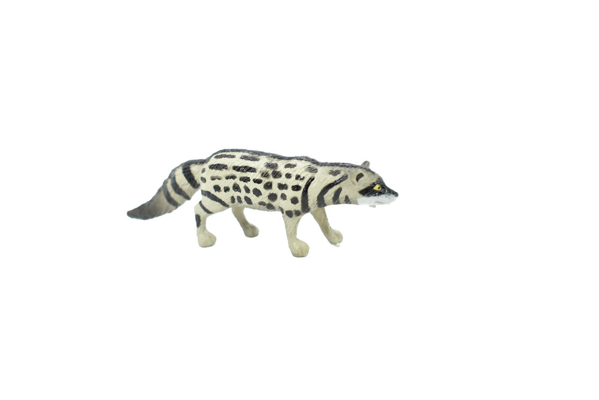 African Civet Cat, Civettictis civetta, Hand Painted, Realistic, Very Nice Rubber Design, Educational, Diorama Model, Lifelike, Toy,  3 Inches.