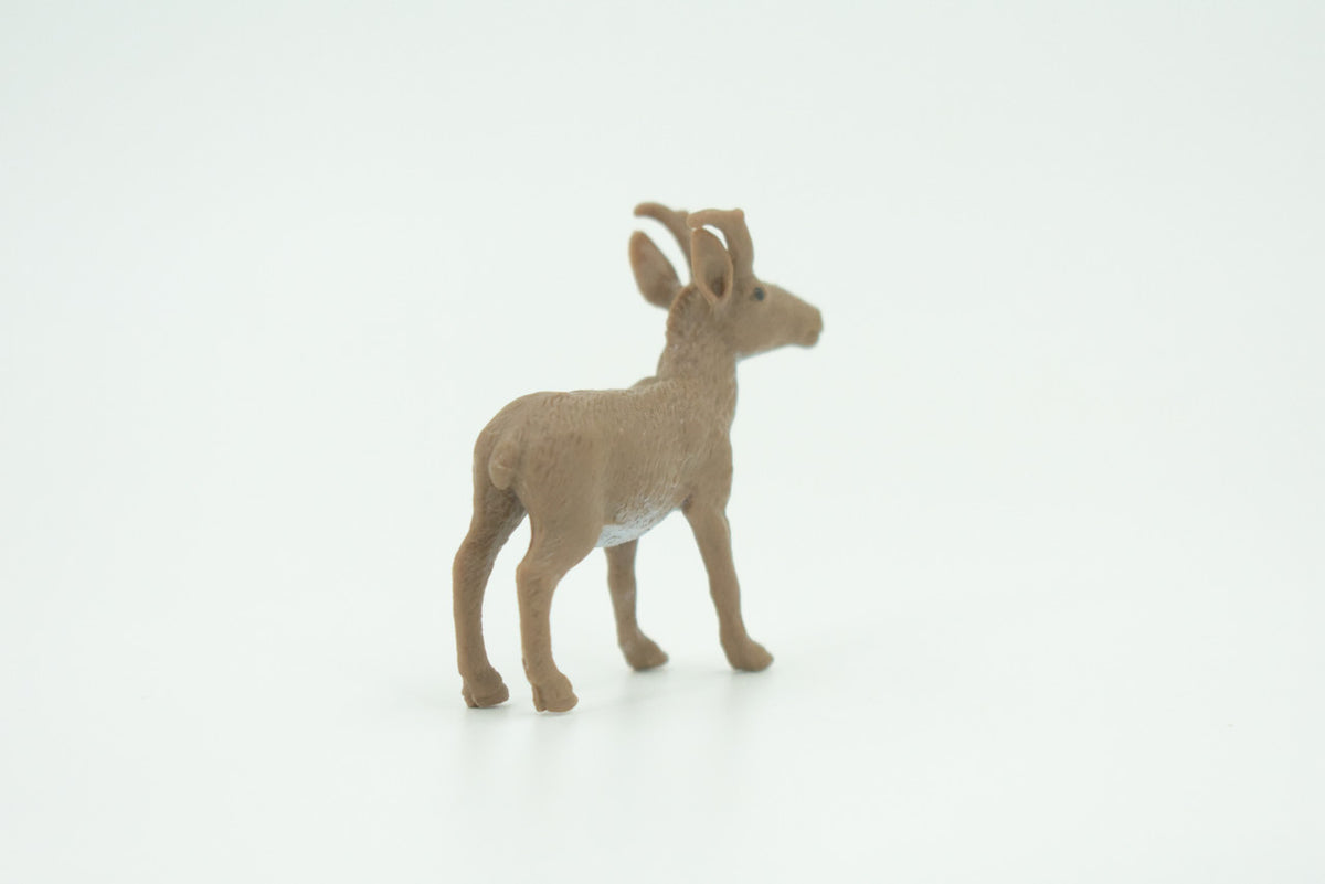 Antelope, Pronghorn, Very Nice Rubber Animal, Educational, Hand Painted, Realistic Figure, Lifelike, Toy, Kids,  Gift,   2 Inches.    F3529 B138