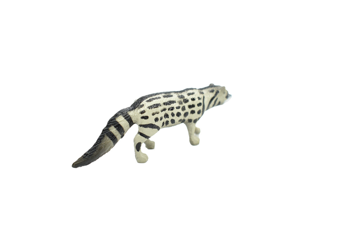 African Civet Cat, Civettictis civetta, Hand Painted, Realistic, Very Nice Rubber Design, Educational, Diorama Model, Lifelike, Toy,  3 Inches.