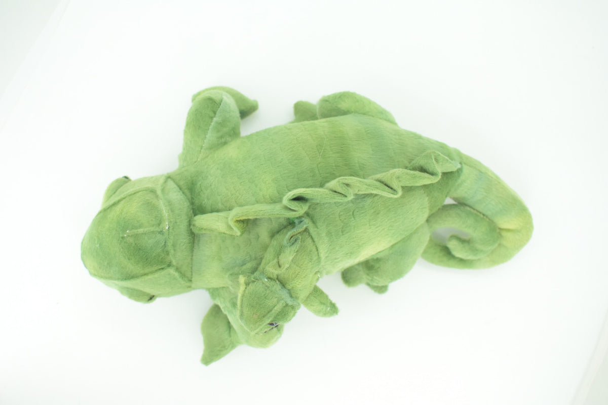 Iguana with Baby, Plush Animal, Soft, Stuffed, Toy, Educational, Realistic Iguana Design, Figure, Lifelike, Replica, Gift,       14"    PK02 B498