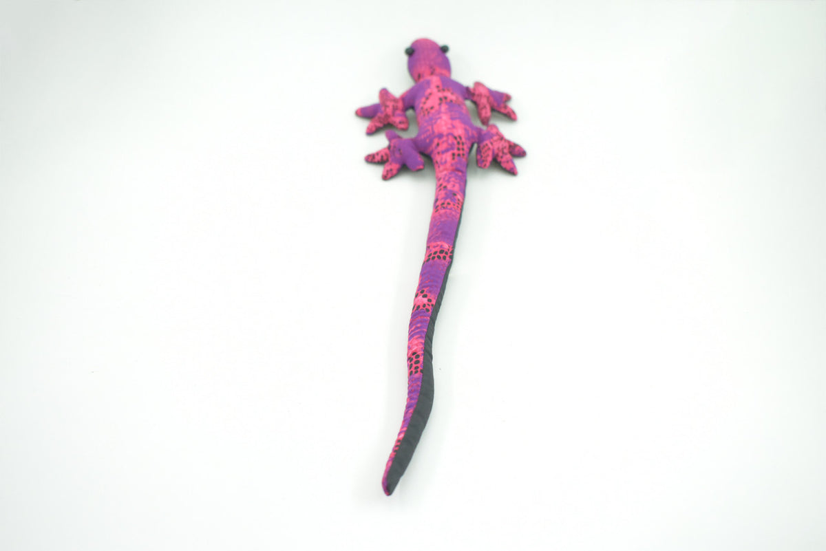 Lizard, Reptiles, Purple, Hand Made In Thailand, Sand Creatures, Paper Weight, Bean Bag, Cornhole, Game, Toy, Kids, Educational, Gift,  16  Inches.   TH40 BB305