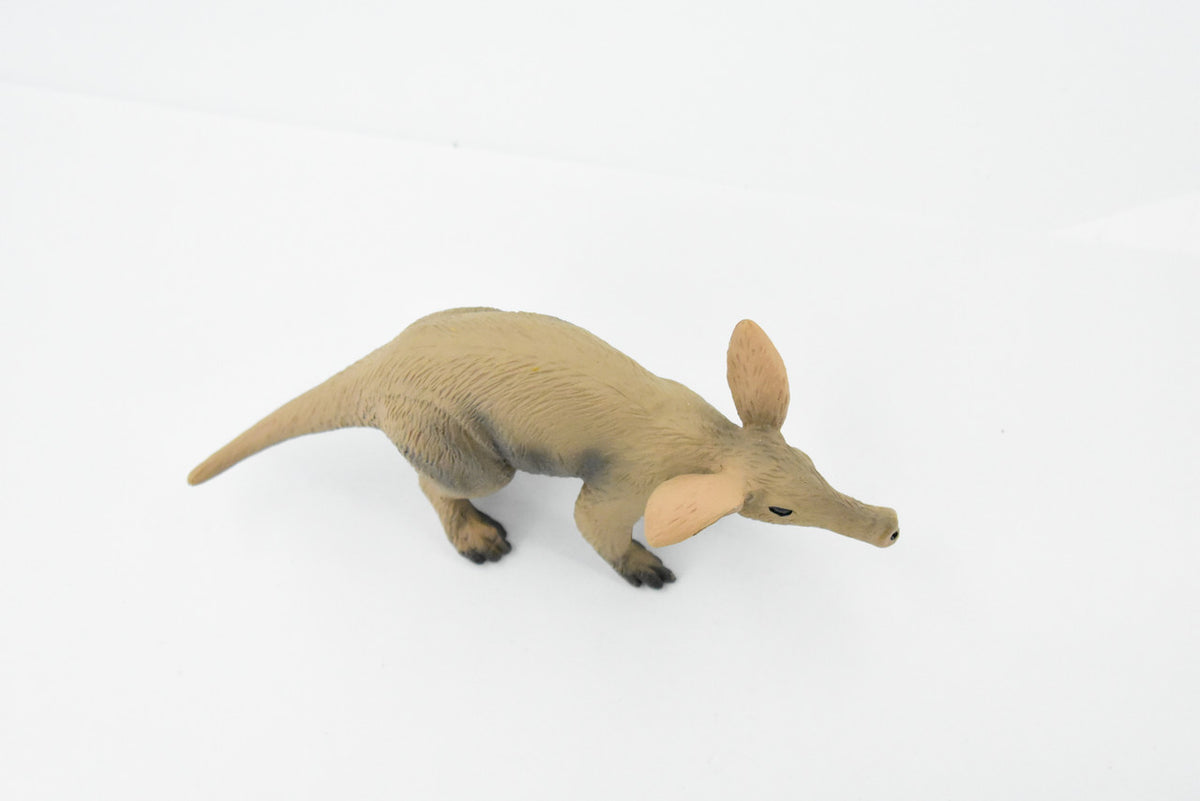 Aardvark, Orycteropus afer, Museum Quality, Hand Painted, Rubber Animal, Realistic Toy Figure, Model, Replica, Kids, Educational,  5 Inches.