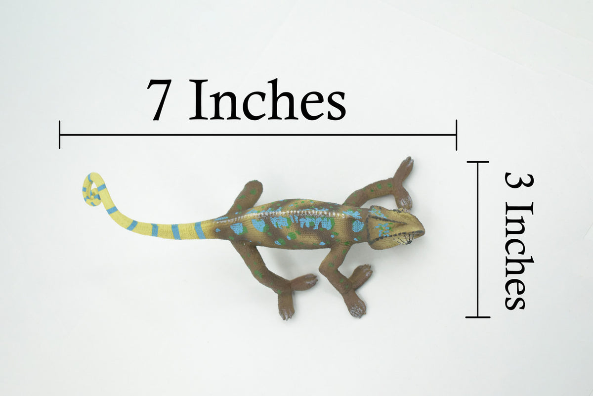 Lizard, Chameleon, Chamaeleonidae, Museum Quality, Hand Painted, Rubber Reptile, Educational, Realistic, Toy, Kids, Lifelike, Educational, Gift,      7"    CH622 BB167