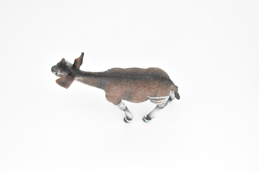 Okapi, Forest Giraffe, Museum Quality, Hand Painted, Educational, Rubber Animal, Realistic Toy Figure, Diorama Model, Kids, Gift,   4 1/2 Inches.   CH104 BB88