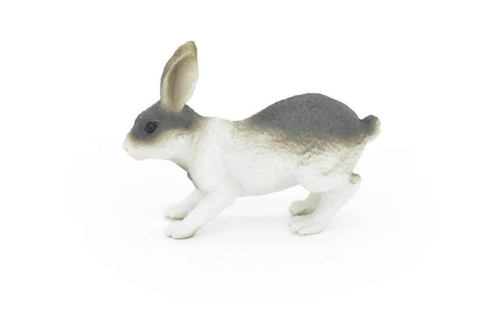 Rabbit, Bunny Rabbits, Domestic, Realistic Rubber Reproduction, Hand Painted Figurines,       2"       CH136 B243