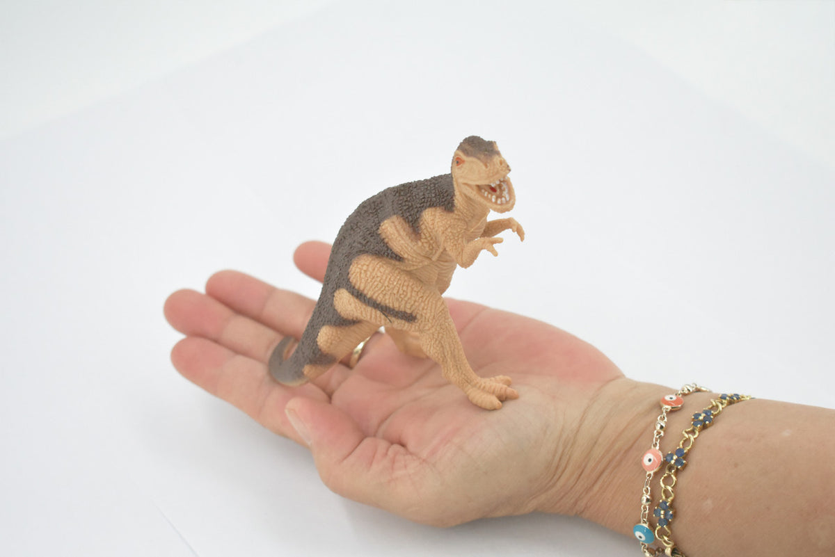 Tyrannosaurus rex, King of Dinosaurs, T-Rex, High Quality, Hand Painted, Rubber, Realistic, Model, Replica, Toy, Kids, Educational, Gift,      5 1/2"     RI24 B166