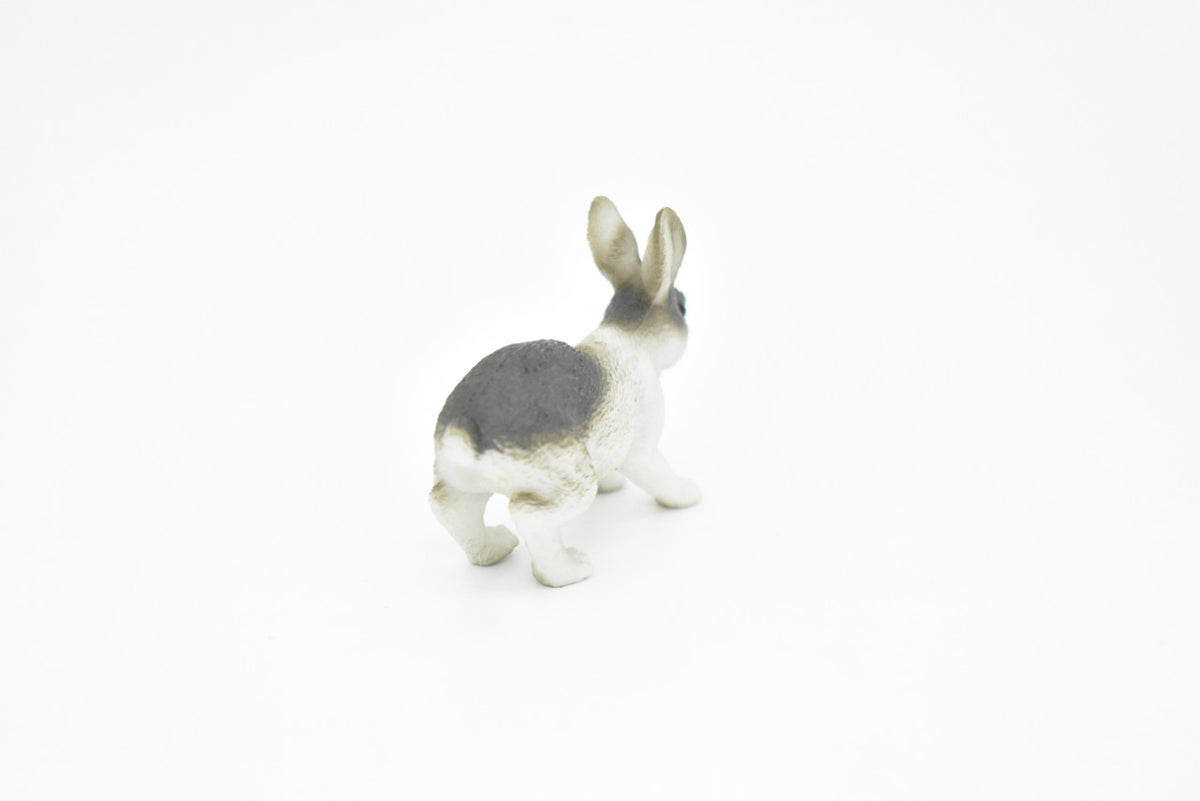 Rabbit, Bunny Rabbits, Domestic, Realistic Rubber Reproduction, Hand Painted Figurines,       2"       CH136 B243