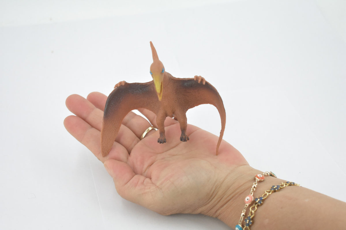 Pterodactyl, Extinct genus of Pterosaurs, Dinosaur, High Quality, Hand Painted, Rubber, Realistic, Model, Replica, Toy, Kids, Educational, Gift,      6"     RI22 B166