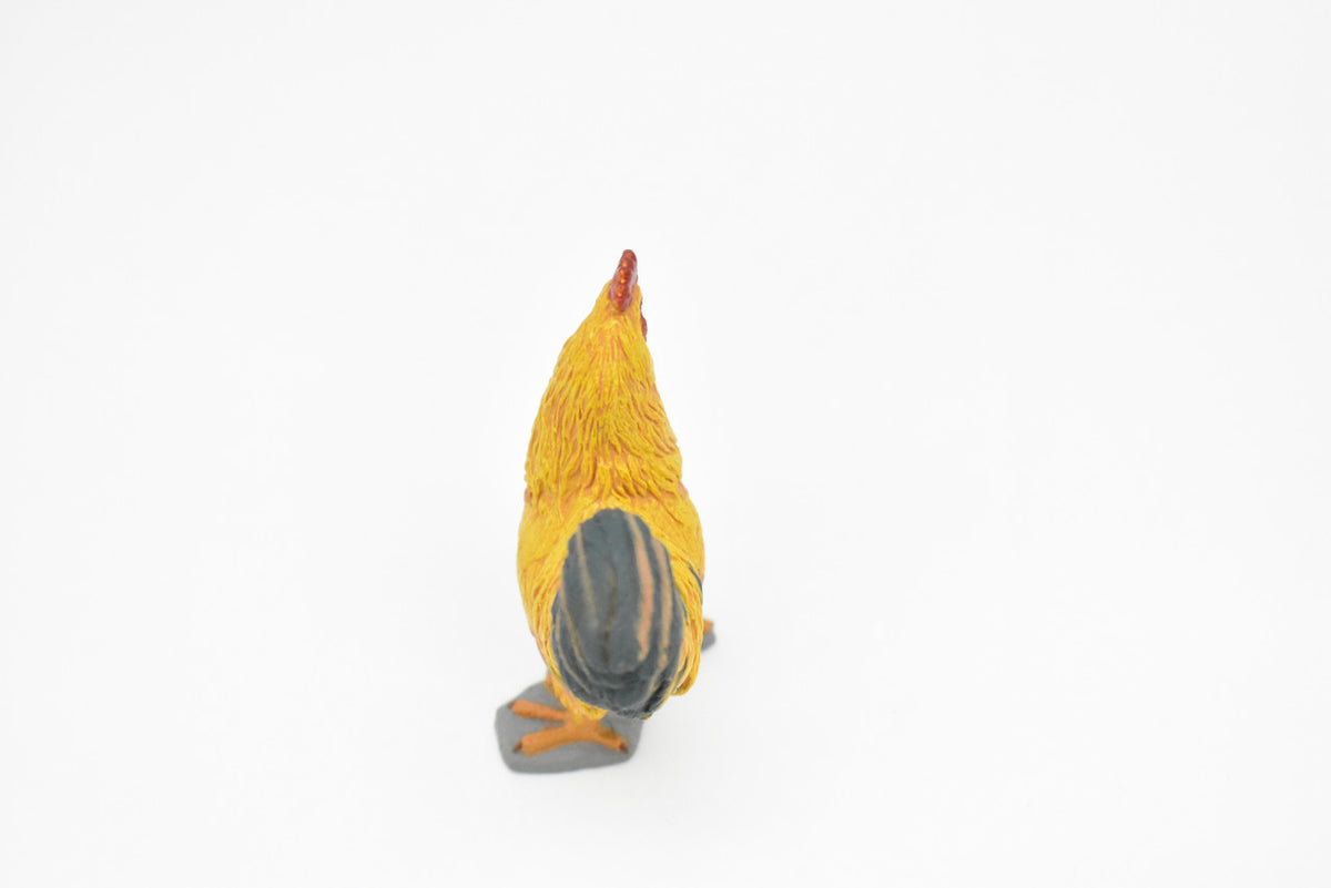 Cockerel Rooster, Plastic Realistic Chicken Toy Model   2 1/2"     F8004-B115