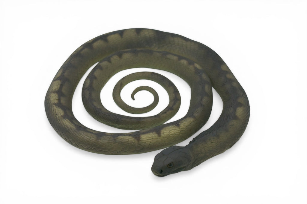  Python Snake, High Quality, Hand Painted, Hard Rubber Snake, Realistic Reptile, Toy Figure, Diorama Model, Replica, Kids, Educational, Gift, 72 Inches. IM29 B658