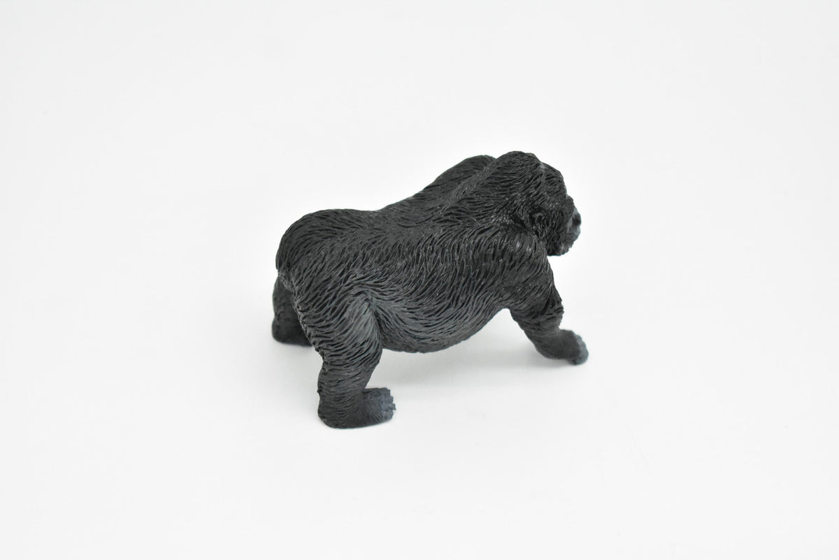 Gorilla, Great Apes, Very Nice Plastic Design, African Primate Figure, Educational, Figure, Lifelike, Diorama Model, Figurine, Replica, Toy, Gift,    3 1/2 Inches.     CWG167 BB40