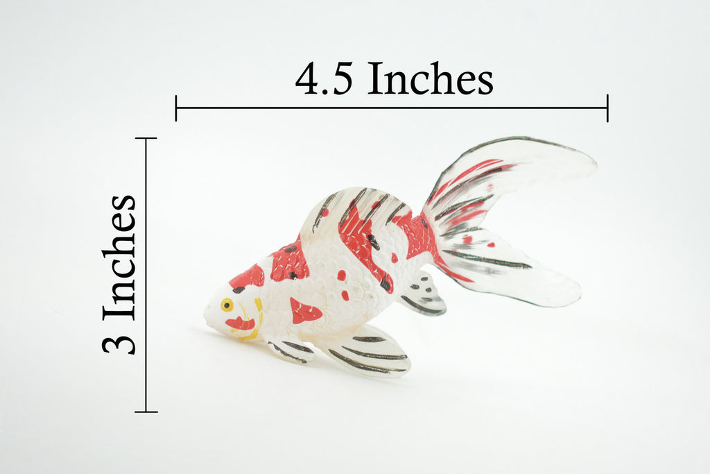 Fish, Koi, Goldfish, Carp, Museum Quality, Hand Painted, Rubber, Realistic Figure, Model, Replica, Toy, Kids, Educational, Gift,    4 1/2"   CH664 BB169