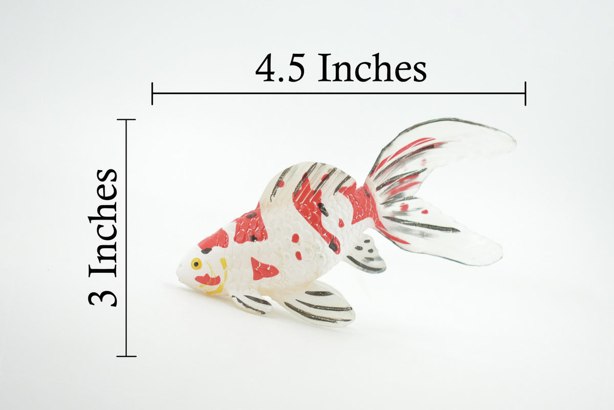 Fish, Koi, Goldfish, Carp, Museum Quality, Hand Painted, Rubber, Realistic Figure, Model, Replica, Toy, Kids, Educational, Gift,    4 1/2"   CH664 BB169