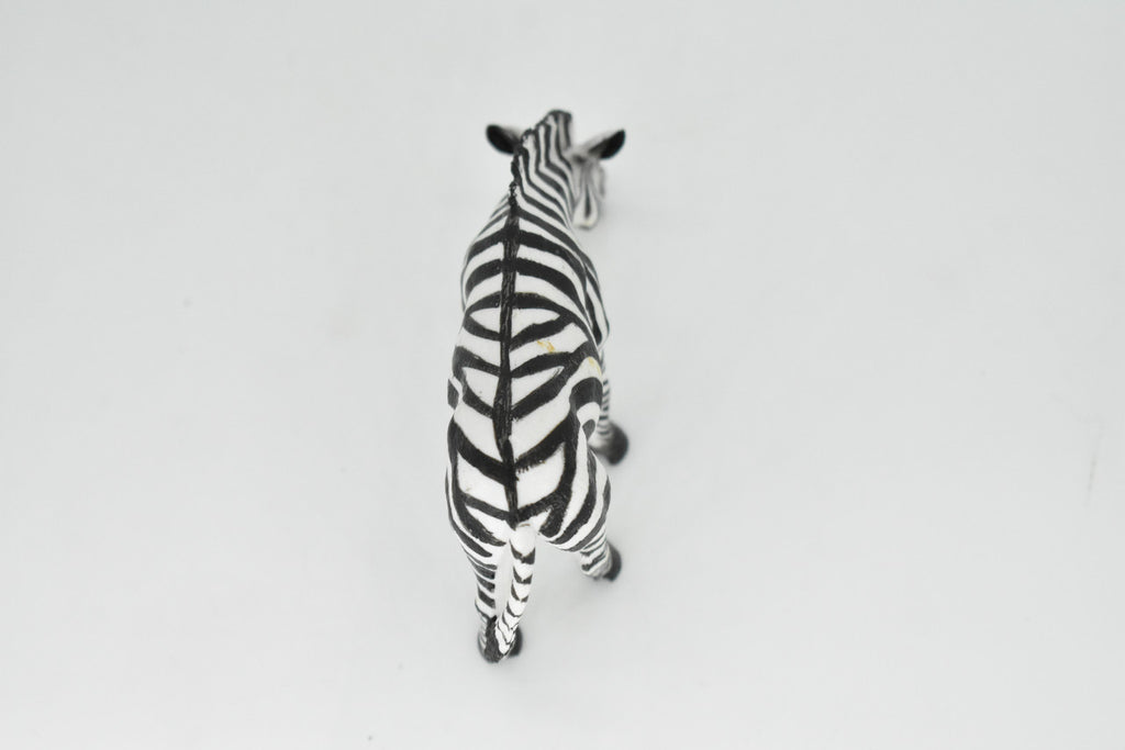 Zebra, Painted Horse, Getting a Drink, Museum Quality, Hand Painted, Educational, Rubber Animal, Realistic Toy Figure, Diorama Model, Kids, Gift,    5 Inches.    CH103 BB88