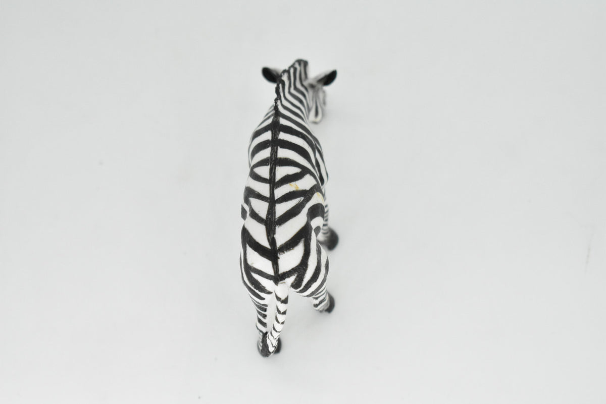 Zebra, Painted Horse, Getting a Drink, Museum Quality, Hand Painted, Educational, Rubber Animal, Realistic Toy Figure, Diorama Model, Kids, Gift,    5 Inches.    CH103 BB88