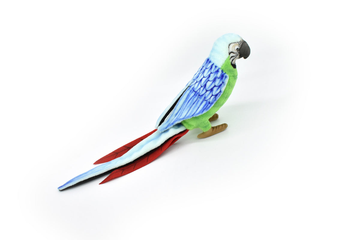 Parrot, Blue Wings / Green Body, Very Nice Plush Bird    14"     F1229 B86